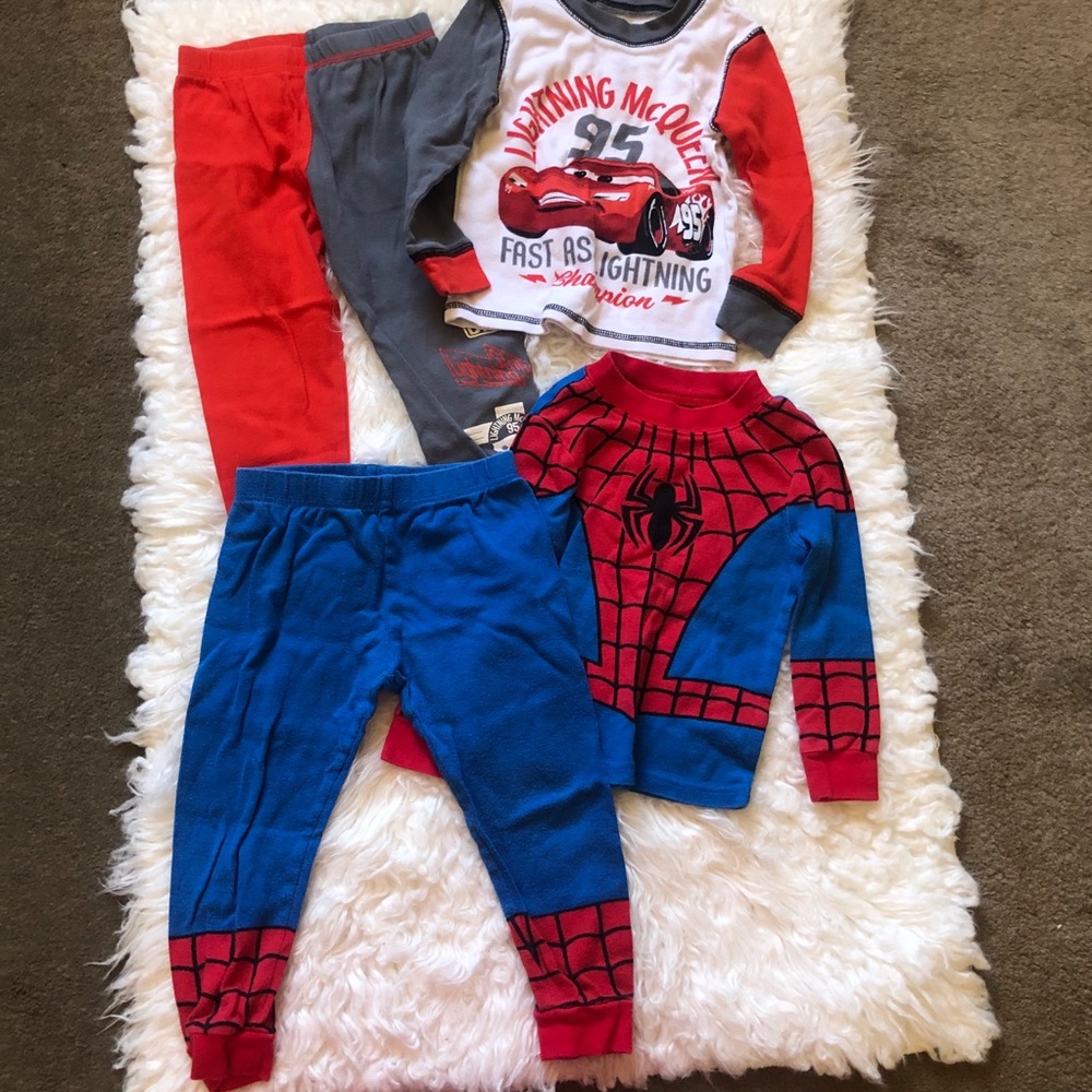Disney Lighting McQueen and Spider Man Pajama Set